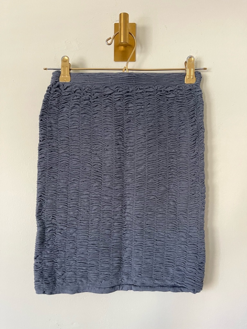 Poof Excellence grunge goth festival Slate Gray Textured Pencil Skirt S/M